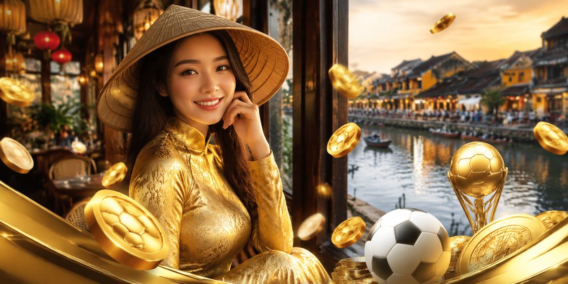 Người phụ nữ áo dài tại Hội An xem kết quả cá cược và xổ số trực tuyến