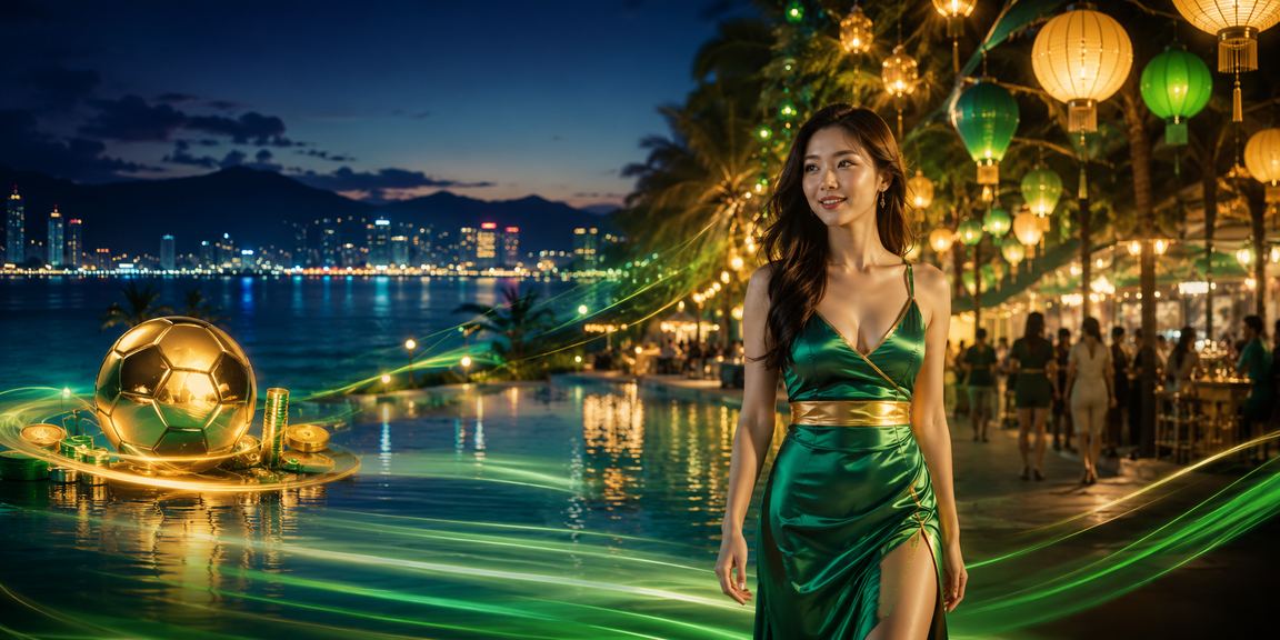 Người chơi casino trực tuyến tại chợ đêm Nha Trang với điện thoại trong tay